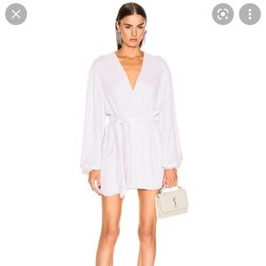 Retrofete white robe dress